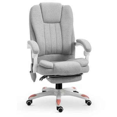 Vinsetto Massage Sessel, Bürostuhl, Gaming Stuhl, Polyester, Schaumstoff, Nylon, Grau, 66 x 63 x 107-115 cm