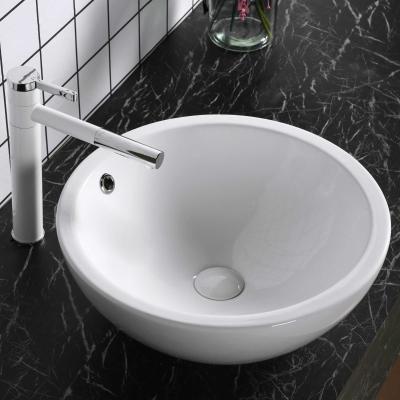 kleankin® Waschbecken Waschschale Waschtisch Aufsatzwaschbecken Oval Keramik Ø45 x 18H cm