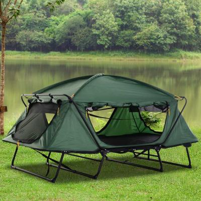 Outsunny® Faltbares Campingzelt 2-Schicht-Zelt Tragetasche Stahl Alu Oxford Grün