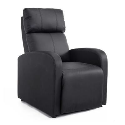 HOMCOM® Fernsehsessel Liegefunktion | Eco-Leder, Schaumstoff, Holz, Metall | 69,5 x 89,5 x 104,5 cm | Schwarz