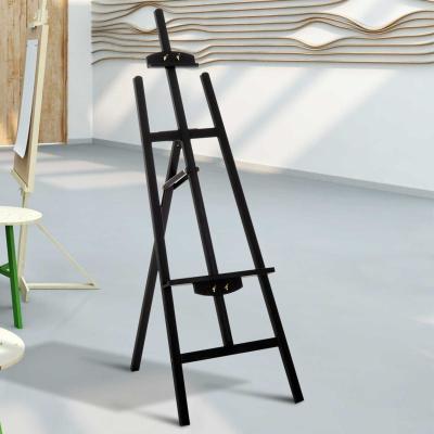 HOMCOM® Staffelei Atelierstaffelei 90° einstellbar Buche Schwarz