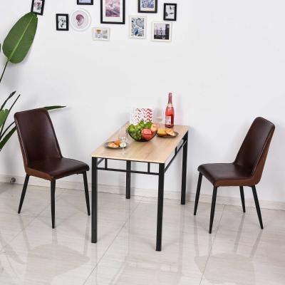 HOMCOM® Esszimmerstuhl mit hoher Rückenlehne 2-er Set Polsterstuhl Küchenstuhl PU