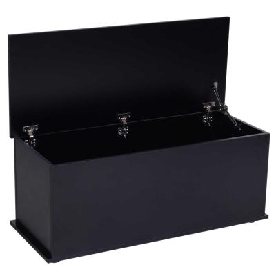 HOMCOM® Truhe Klappdeckel Spanplatte 100 x 40 x 40 cm Schwarz