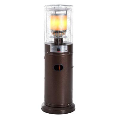 Outsunny® Heizstrahler Terrasse Balkon 5-12 kw Φ46 x H135 cm Bronze