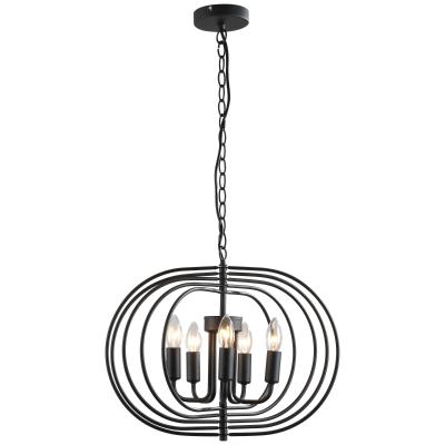 HOMCOM® Deckenlampe Pendelleuchte Hängeleuchte Deckenleuchte Industrie Vintage Schwarz