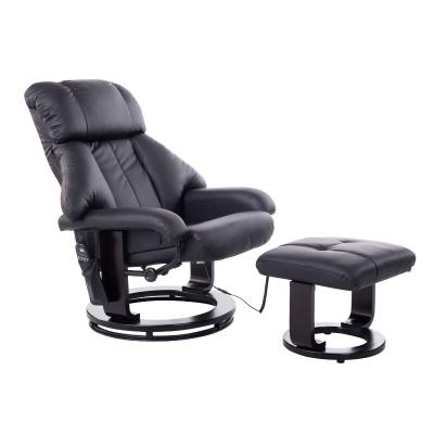 HOMCOM® Massagesessel mit Wärmefunktion | Hocker | 10 Vibrationspunkte | 76 x 80 x 102 cm | Schwarz