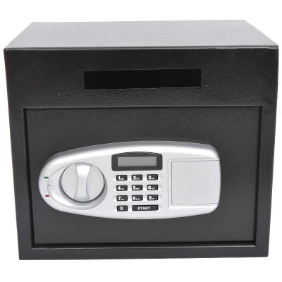 HOMCOM® Safe Tresor Möbeltresor mit Elektronikschloss Stahl Schwarz