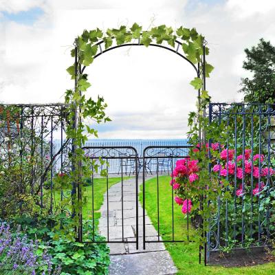 Outsunny® Pflanzbogen Torbogen Rankgitter Rosenbogen Garten Wetterfest H215 cm Metall