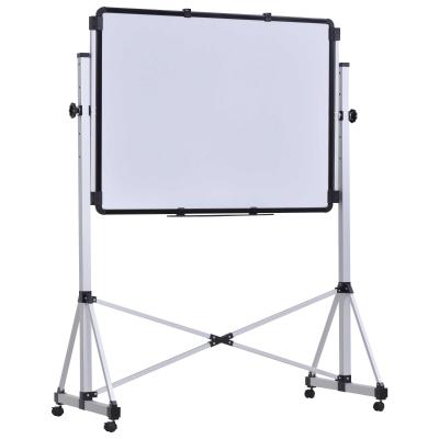 Vinsetto® Doppelseitige Whiteboard 360° Magnetisch Staffelei Höhenverstellbar Stiftablage
