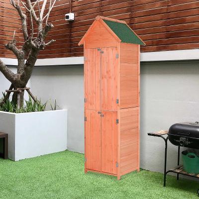 Outsunny® Gartenhaus mit Fachböden Geräteschuppen Gerätehaus Asphaltdach Massivholz