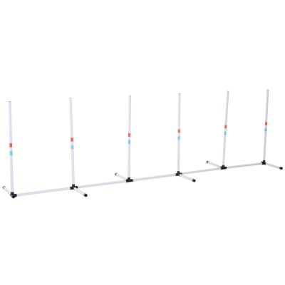 PawHut® Hunde Slalomstangen Agility Training für Haustiere Inklusive Tasch Kunststoff