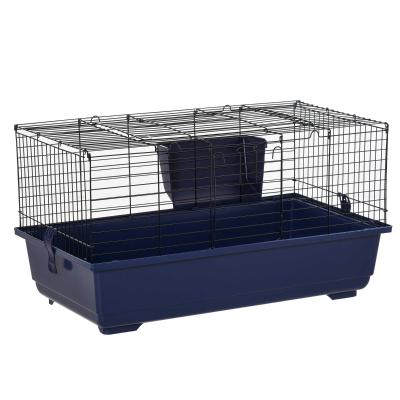 PawHut® Kleintierkäfig Tierkäfig Nagerkäfig mit allem Zubehör Stahl+Kunststoff Blau