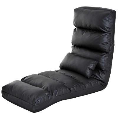 HOMCOM® Schlafsessel Klappmatratze Faltmatratze verstellbar PU 175x56cm Schwarz