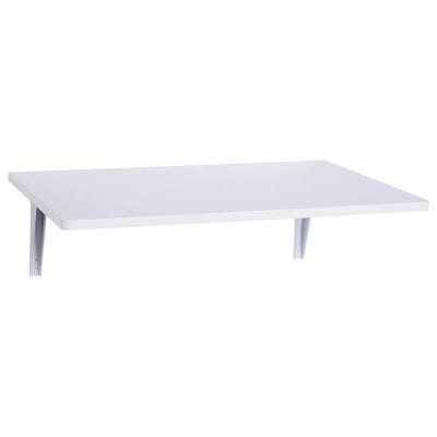 HOMCOM Wandklapptisch Wandtisch Klapptisch Esstisch Schreibtisch, MDF, natur/weiß, 60x40cm (Weiß)