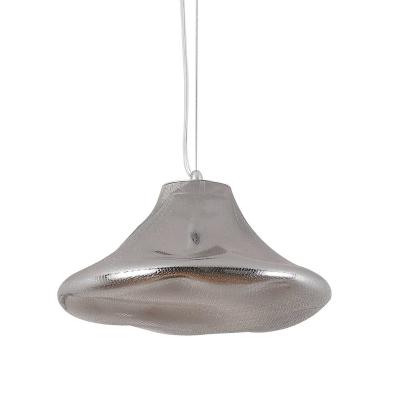 HOMCOM® Pendelleuchte Hängelampe G9 25W Glas Grau