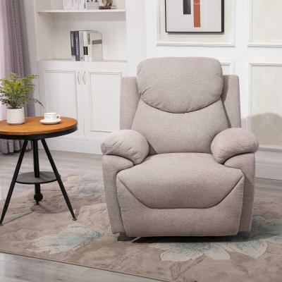 HOMCOM® Relaxsessel 150° neigbar Einzelsofa Liege Fernsehsessel Leinen Beige