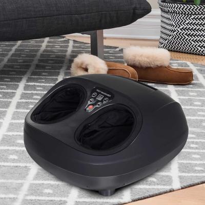 HOMCOM® Fußmassagegerät Wärmefunktion waschbare Fußbezüge Intensität einstellbar Schwarz Stahl 36 x 40 x 20 cm