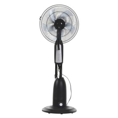 HOMCOM Standventilator mit 2,8 Liter Wasserzerstäuber Ventilator mit Nebelfunktion Lüfter Verstellbarer Neigungswinkel Metall Schwarz+Silber Höhe 120 cm