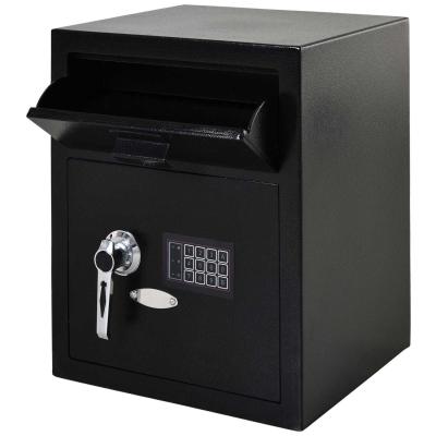 HOMCOM® Safe Tresor Möbeltresor mit Elektronikschloss Stahl Schwarz