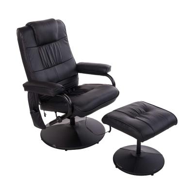 HOMCOM® Massagesessel | Wärmefunktion | Veganlederbezug, Schaumstoff, Metall | 77 x 95 x 73 cm | Creme, Schwarz