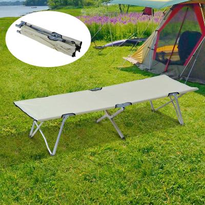 Outsunny® Feldbett Campingbett Liege Klappbett mit Tasche Beige