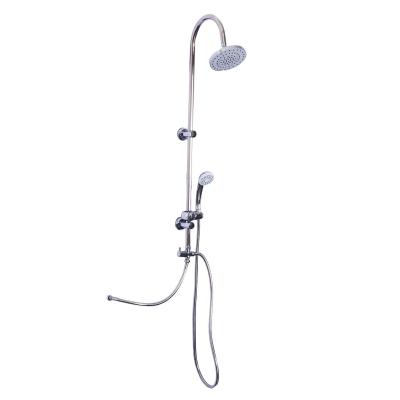 kleankin® Duschsystem mit Handbrause Duscharmatur Duschset Schlauch Edelstahl Chrom