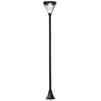 Outsunny® Solar Gartenlaterne mit LED Laterne Wegleuchte 91/200 Lumen H170cm Schwarz
