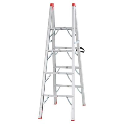 HOMCOM Faltbare Leiter, Klappleiter, Stehleiter, Aluminium, Silber, 93 x 48 x 151 cm, 150 kg Belastbarkeit