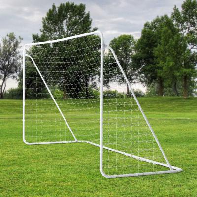 HOMCOM® Fußballtor mit PE-Netzgewebe Weiß Metall+PE-Netz 366x183x122cm