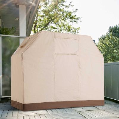 Outsunny® Abdeckung Grill Abdeckhaube Beige L185 x B71 x H130 cm