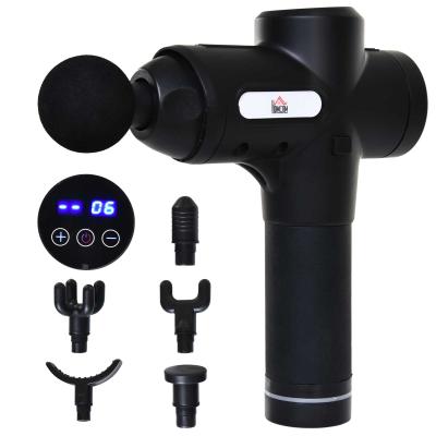 HOMCOM® Massagepistole mit Massagekopf Massagegerät Elektrische Schwarz