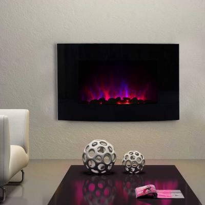 HOMCOM® Elektrokamin | Kaminofen | 1000 / 2000 W W | Inkl. Fernbedienung | 88,5 x 13,5 x 56 cm | Schwarz