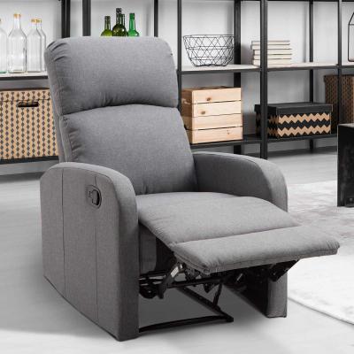 HOMCOM Relax- und Schlafsessel Liegefunktion | Leinen, Schaumstoff, Stahl | 66 x 95 x 99 cm | Grau