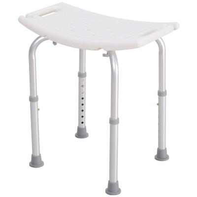 HOMCOM® Duschhocker Duschstuhl Badehocker Badesitz rechteckig 8-fach Höhenverstellbar