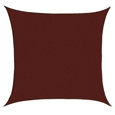 Outsunny® Sonnensegel Sonnendach Rechtecke Rostrot 3x3 m HDPE - atmungsaktiv