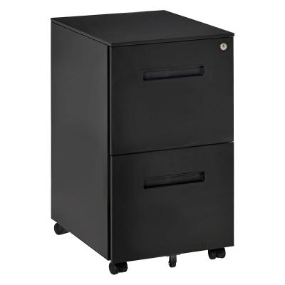 Vinsetto Mobile File Cabinet Home Filing Furniture with Adjustable Partition and Lock