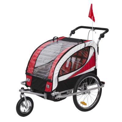 HOMCOM PRZYCZEPA DO ROWERU JOGGER 2w1 CZERWONO-CZARNA