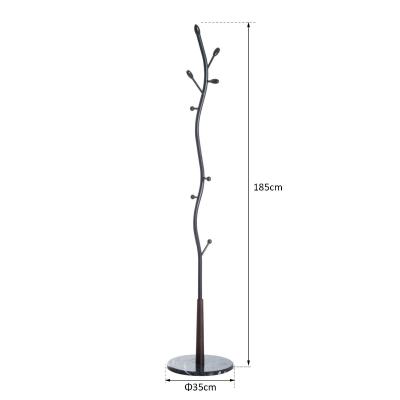 HOMCOM WIESZAK DO GARDEROBY NA UBRANIA MARMUT Z 8 hakami czarny 185 cm