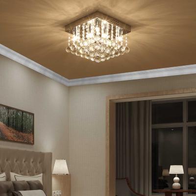 HOMCOM® LAMPA SUFITOWA ŻYRANDOL kryształowy 25W stal szlachetna