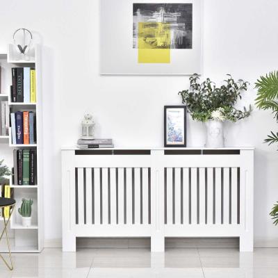 HOMCOM® Osłona Maskownica na Kaloryfer Grzejnik 152x19x81 Cm biała