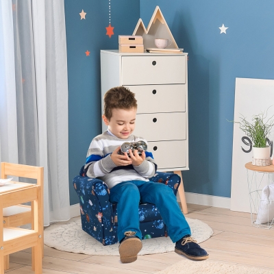 Fotel dziecięcy sofa dziecięca sofa dla dzieci mini sofa fotel poliester niebieski