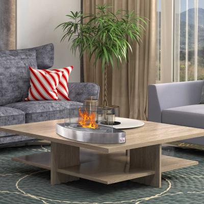 HOMCOM® KOMINEK ETANOLOWY BIOKOMINEK PALNIK 0,6 l 2 GODZINY SPALANIA BEZ DYMU stal szlachetna 60 x 20 x 25 cm