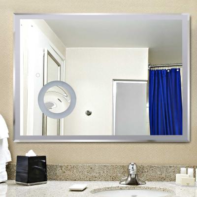 kleankin® LUSTRO ŁAZIENKOWE LED WŁĄCZNIK DOTYKOWY ALUMINIUM srebrny