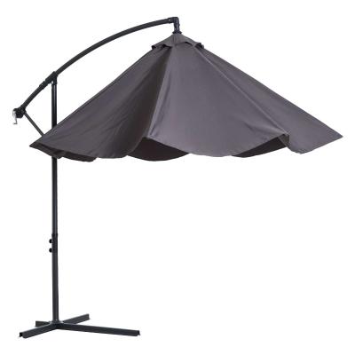Parasol ogrodowy z ręczną korbą 3 m szary Outsunny