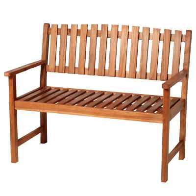 Outsunny® ŁAWKA OGRODOWA DREWNIANA Z PODŁOKIETNIKAMI drewno akacjowe 2-osobowa czerwonobrunatna