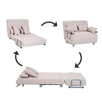 Fotel rozkładany Fotel Sofa rozkładana Łóżko dla gości Łóżko rozkładane Łóżko składane jasnobrązowy Tapczan