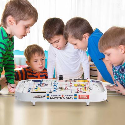 HOMCOM MINI STÓŁ DO HOKEJA Z 12 FIGURKAMI 2 PIŁECZKI biały