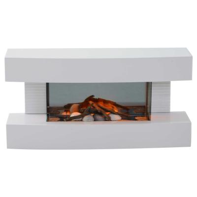 HOMCOM® KOMINEK ELEKTRYCZNY ŚCIENNY LED Z PILOTEM 2000 W biały