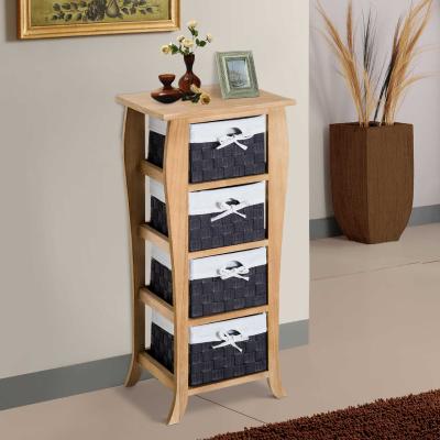 HOMCOM SZAFKA KOMODA Z 4 SZUFLADAMI DREWNIANA 79,5 cm