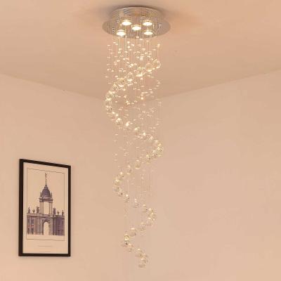 HOMCOM® LAMPA SUFITOWA ŻYRANDOL kryształowy 5xGU10 50W metal